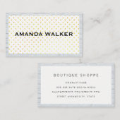 Modern Polka Dot | Brick Border Visitekaartje (Voorkant / Achterkant)