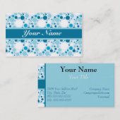 MODERN POLKA DOT BUSINESS CARD TEMPLATE VISITEKAARTJE (Voorkant / Achterkant)