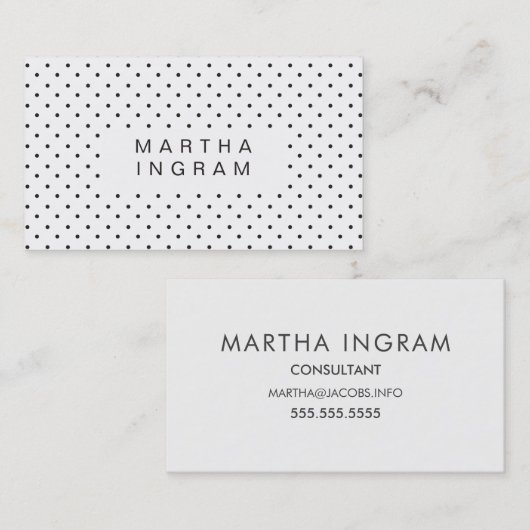 Modern Polka Dot Design Visitekaartje (Voorkant / Achterkant)