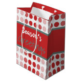 Modern Polka Dot Medium Cadeauzakje (Achterkant Gekanteld)