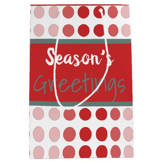 Modern Polka Dot Medium Cadeauzakje (Voorkant)