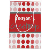 Modern Polka Dot Medium Cadeauzakje (Achterkant)