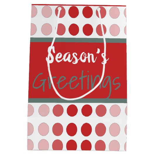 Modern Polka Dot Medium Cadeauzakje (Achterkant)