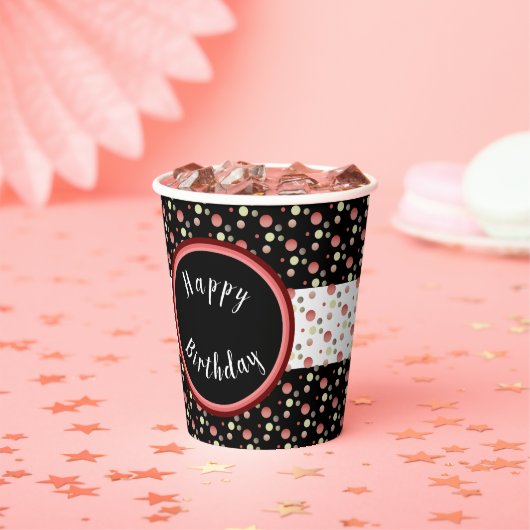 Modern Polka Dot Papieren Bekers (Insitu)