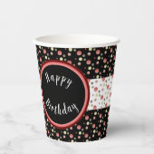 Modern Polka Dot Papieren Bekers (Voorkant)