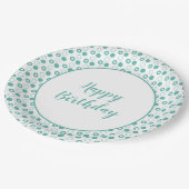 Modern Polka Dot Papieren Bordje (Gekanteld)