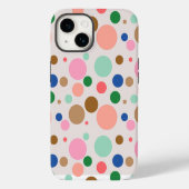 Modern Polka Dot Pattern Case-Mate iPhone Case (Achterkant)