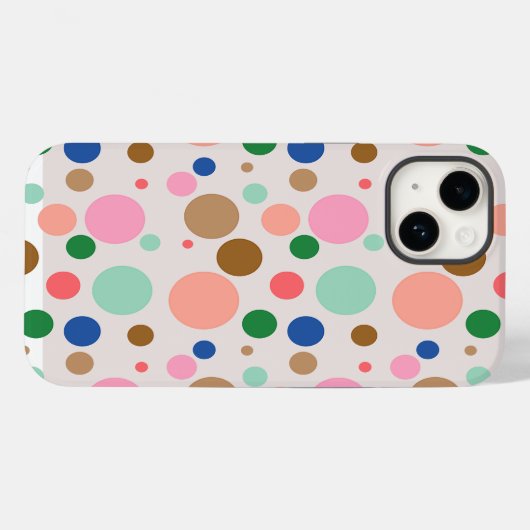 Modern Polka Dot Pattern Case-Mate iPhone Case (Achterkant (horizontaal))
