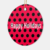 Modern Polka Dot Pattern Editable Circle Ornament (Links)