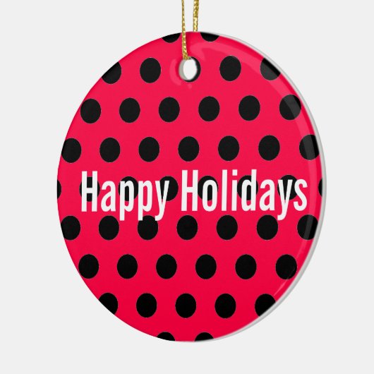 Modern Polka Dot Pattern Editable Circle Ornament (Links)