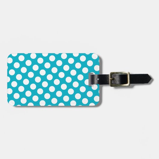 Modern Polka Dot Pattern met Adres/Telefoon Bagagelabel (Voorkant horizontaal)