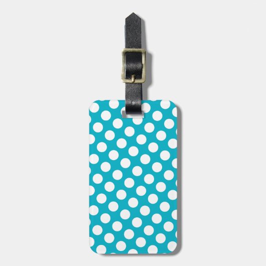 Modern Polka Dot Pattern met Adres/Telefoon Bagagelabel (Voorkant verticaal)
