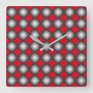 Modern Polka Dot Pattern Vierkante Klok