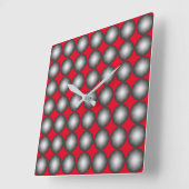 Modern Polka Dot Pattern Vierkante Klok (Hoek)
