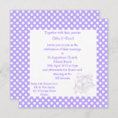 MODERN POLKA DOT WEDDING INVITATIONS PAARS BELL KAART (Voorkant / Achterkant)