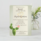 Modern Polka Dots Cactus Heart Vrijgezellenfeest Kaart (Staand voorkant)