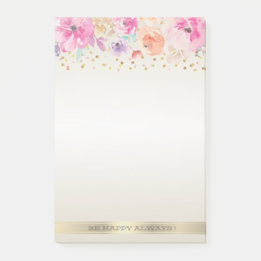 Modern Polka Dots, Confetti, Flowers - Gepersonali Post-it® Notes (Voorkant)