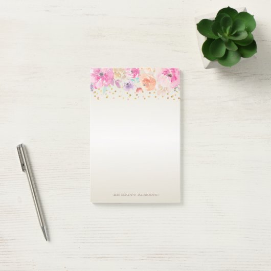 Modern Polka Dots, Confetti, Flowers - Gepersonali Post-it® Notes (Kantoor)