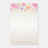 Modern Polka Dots, Confetti, Flowers - Gepersonali Post-it® Notes (Voorkant)