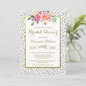 Modern Polka Dots en Gold Vrijgezellenfeest Kaart (Staand voorkant)