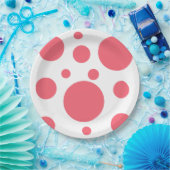 Modern Polka Dots patroon Papieren Bordje (Feest)