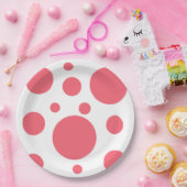 Modern Polka Dots patroon Papieren Bordje (Feest)