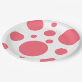 Modern Polka Dots patroon Papieren Bordje (Gekanteld)