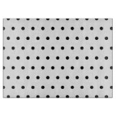 Modern Polka Dots Pattern Black and White Snijplank (Voorkant)