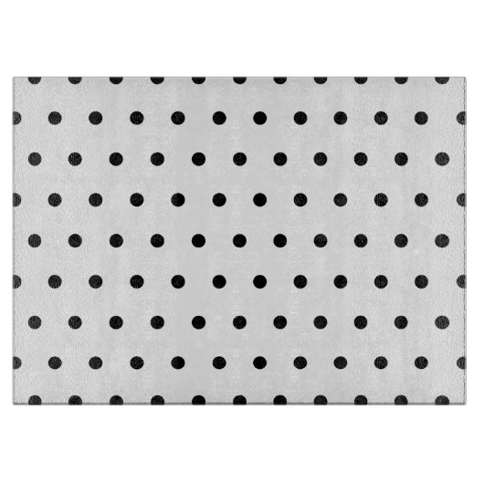 Modern Polka Dots Pattern Black and White Snijplank (Voorkant)