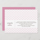 Modern Polka Dots Wedding Uitnodiging (Voorkant / Achterkant)