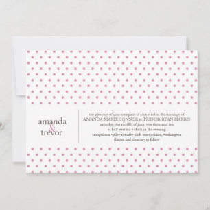 Modern Polka Dots Wedding Uitnodiging