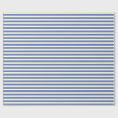 Modern Polo Blauw en Mimosa Stripe Patroon Gift Cadeaupapier (Vlak)