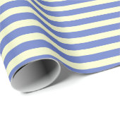 Modern Polo Blauw en Mimosa Stripe Patroon Gift Cadeaupapier (Rol Hoek)