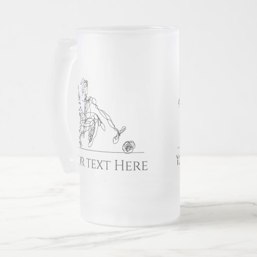 Modern Polo Player Horse Matglas Bierpul (Voorkant links)