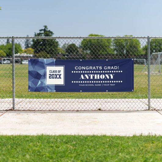 Modern Polygonaal Ontwerp Graduation Party Spandoek (Insitu)