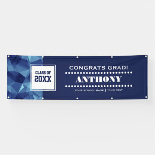 Modern Polygonaal Ontwerp Graduation Party Spandoek