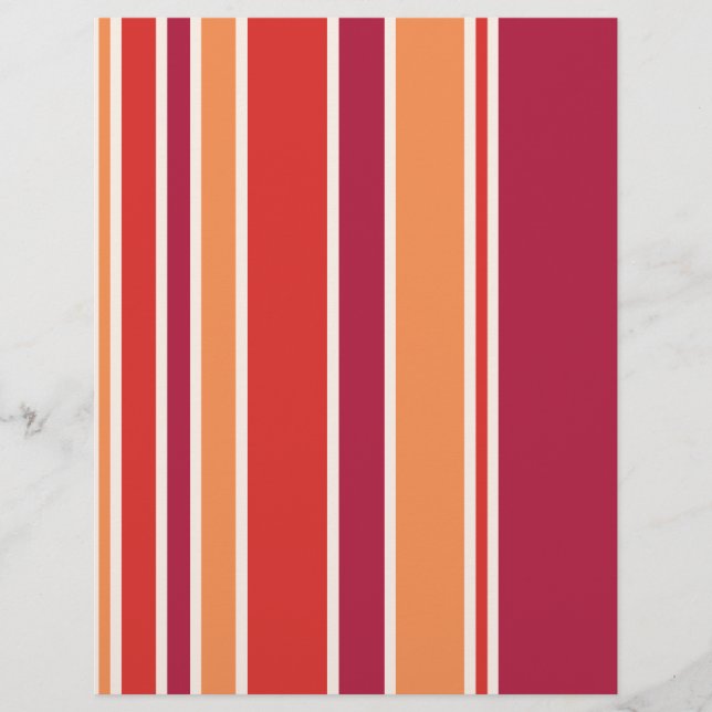 Modern Pomegranate Stripes (Voorkant)