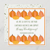 Modern pompoen Happy Thanksgiving Holiday Kaart (Voorkant / Achterkant)