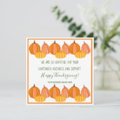 Modern pompoen Happy Thanksgiving Holiday Kaart (Staand voorkant)