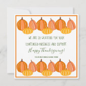 Modern pompoen Happy Thanksgiving Holiday Kaart (Voorkant)