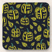 Modern pompoen naadloos patroon bier onderzetter (Voorkant)