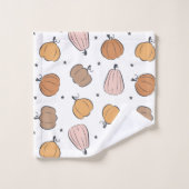 Modern pompoen patroon - badhanddoek set bad handdoek (Wasdoekje)