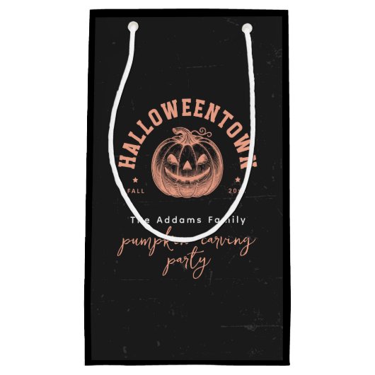 Modern pompoen Sinaasappel zwart Halloween Party Klein Cadeauzakje (Voorkant)