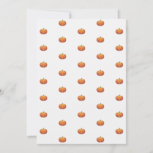 Modern pompoen taart kerstdiner feest kaart (Achterkant)