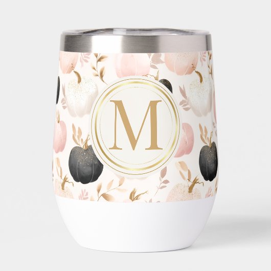 Modern pompoenmonogram – gepersonaliseerd Initiaal (Achterkant)