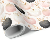 Modern pompoenmonogram – gepersonaliseerd Initiaal Cadeaupapier (Rol Hoek)