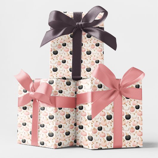 Modern pompoenmonogram – gepersonaliseerd Initiaal Cadeaupapier