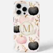 Modern pompoenmonogram – gepersonaliseerd Initiaal Case-Mate iPhone Case (Achterkant)