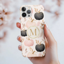 Modern pompoenmonogram – gepersonaliseerd Initiaal iPhone 15 Pro Max Hoesje