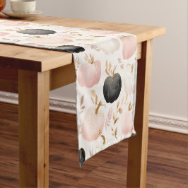 Modern pompoenmonogram – gepersonaliseerd Initiaal Korte Tafelloper